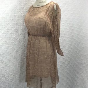 Alice & Olivia sheer dress with slip silk blend M